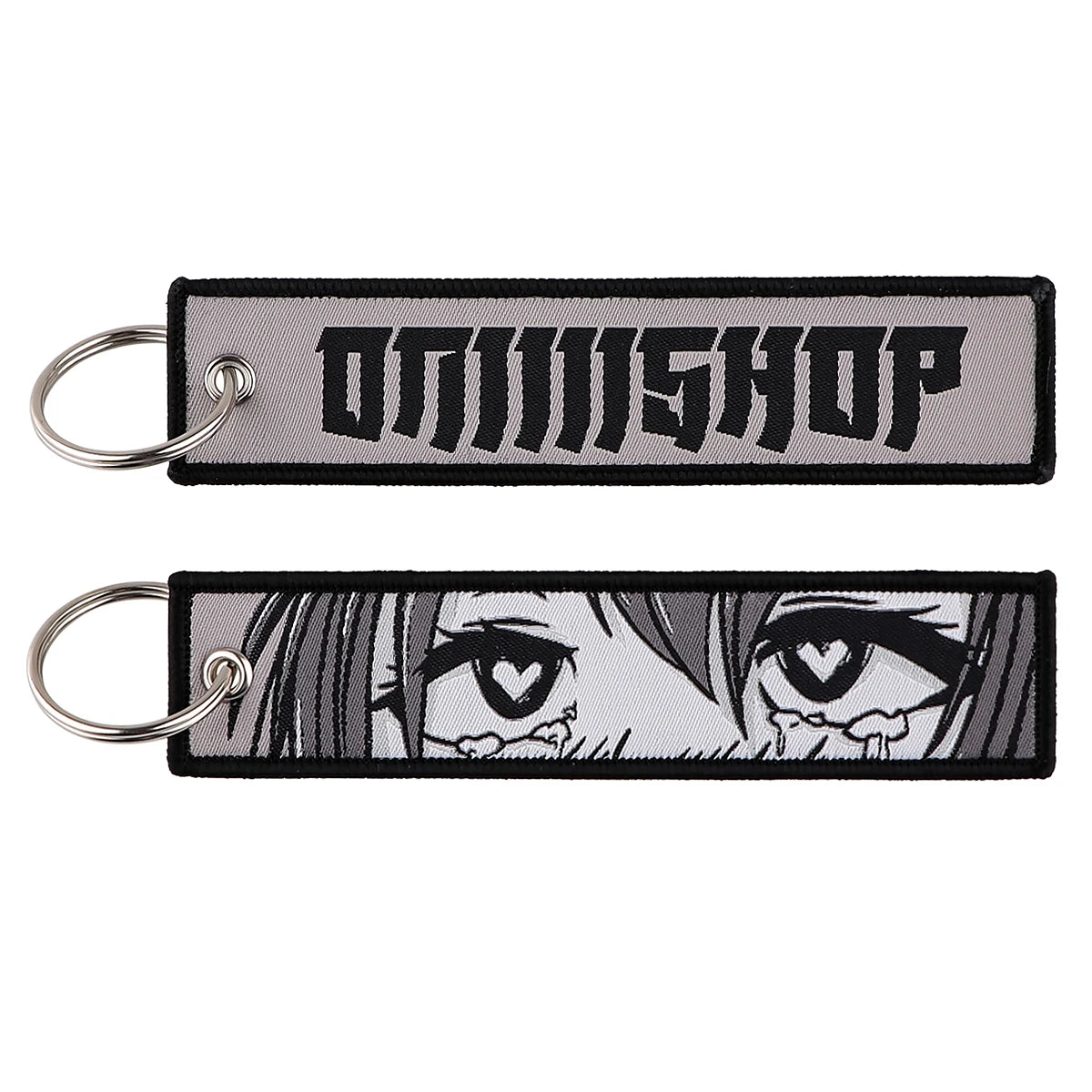 Japanese Anime Cool Embroidery Key Fobs Key Tag Motorcycles Cars Backpack Chaveiro Keychain for Friends Fashion Key Ring Gifts