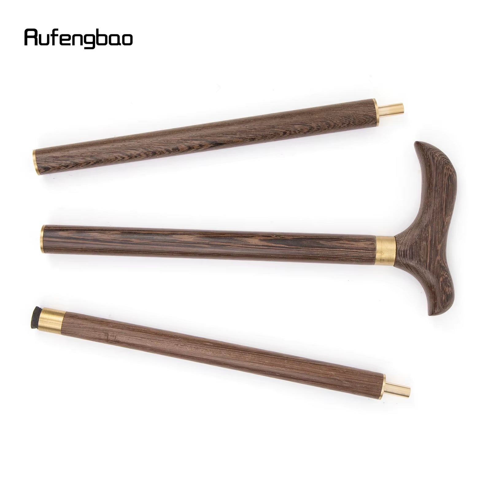 Brown Wooden Traditional Fashion Walking Stick Decorative Cospaly Party Wood Walking Cane Halloween Mace Wand Crosier 89Cm