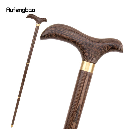 Brown Wooden Traditional Fashion Walking Stick Decorative Cospaly Party Wood Walking Cane Halloween Mace Wand Crosier 89Cm